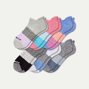 Bombas Women's Tri-Block Ankle Sock 6-Pack